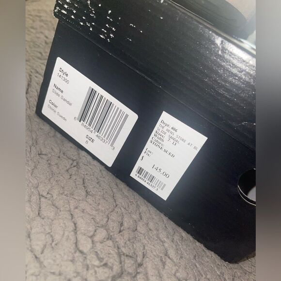 The Men's Store at Bloomingdale's Slip On Slide Sandals Men's 8 Stone Suede - Picture 7 of 8